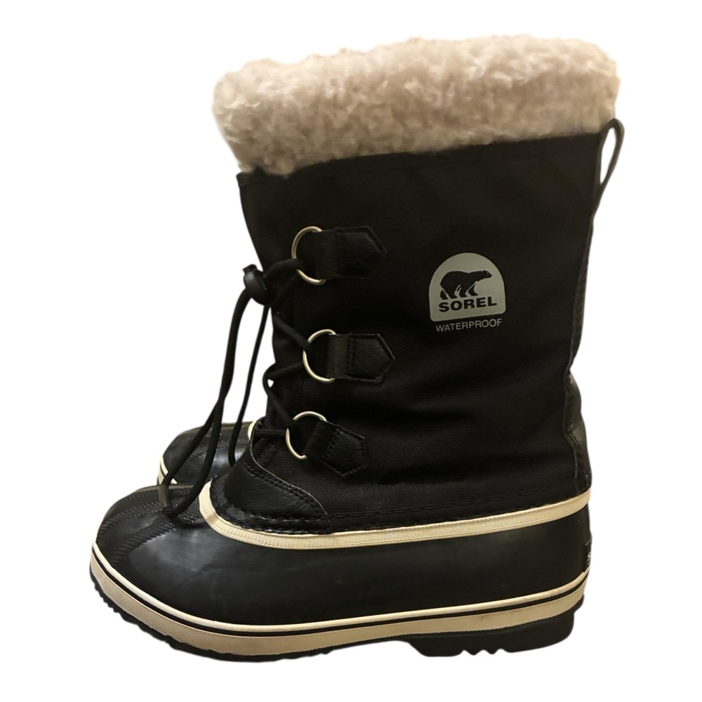 Sorel Women's 8.5  Carnival  Snow Waterproof Boots Shoes Black Stone Size 6